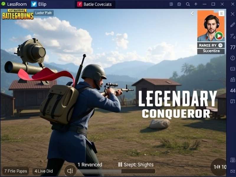 PUBG Legendary Conqueror gameplay screenshot showing battle royale action